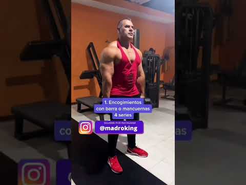 Implemente esat rutina de trapecios con mancuernas