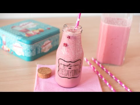 Receta de batido de frambuesas y avena